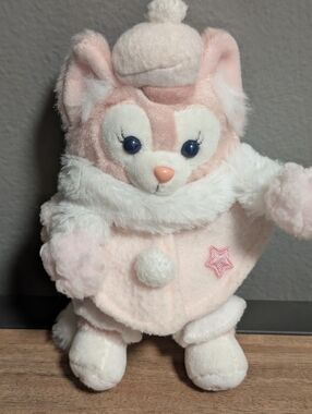 Disneyland Shanghai LinaBell Dancing Snowflakes Winter Plush Keychain Pink Fox